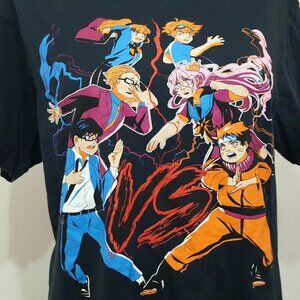 Anime VS Shirt Mens Medium Black Manga Naruto Parody Graphic Tee Funny Cosplay